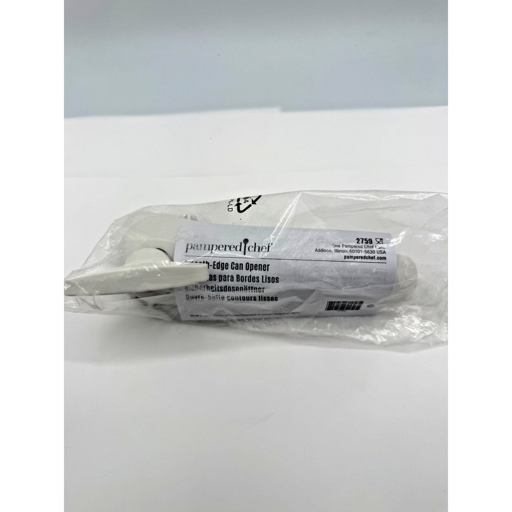 Pampered Chef Smooth Edge Can Opener #2759‎ White Handheld Manual Opener